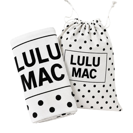 BT1413XL-White/Black Dot XL Beach Towel