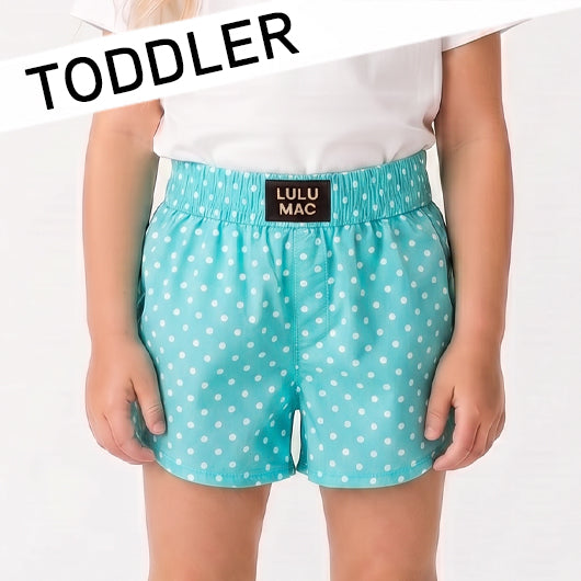 TD-SH-1010 Aqua Mini Polka Dot TODDLER SHORT