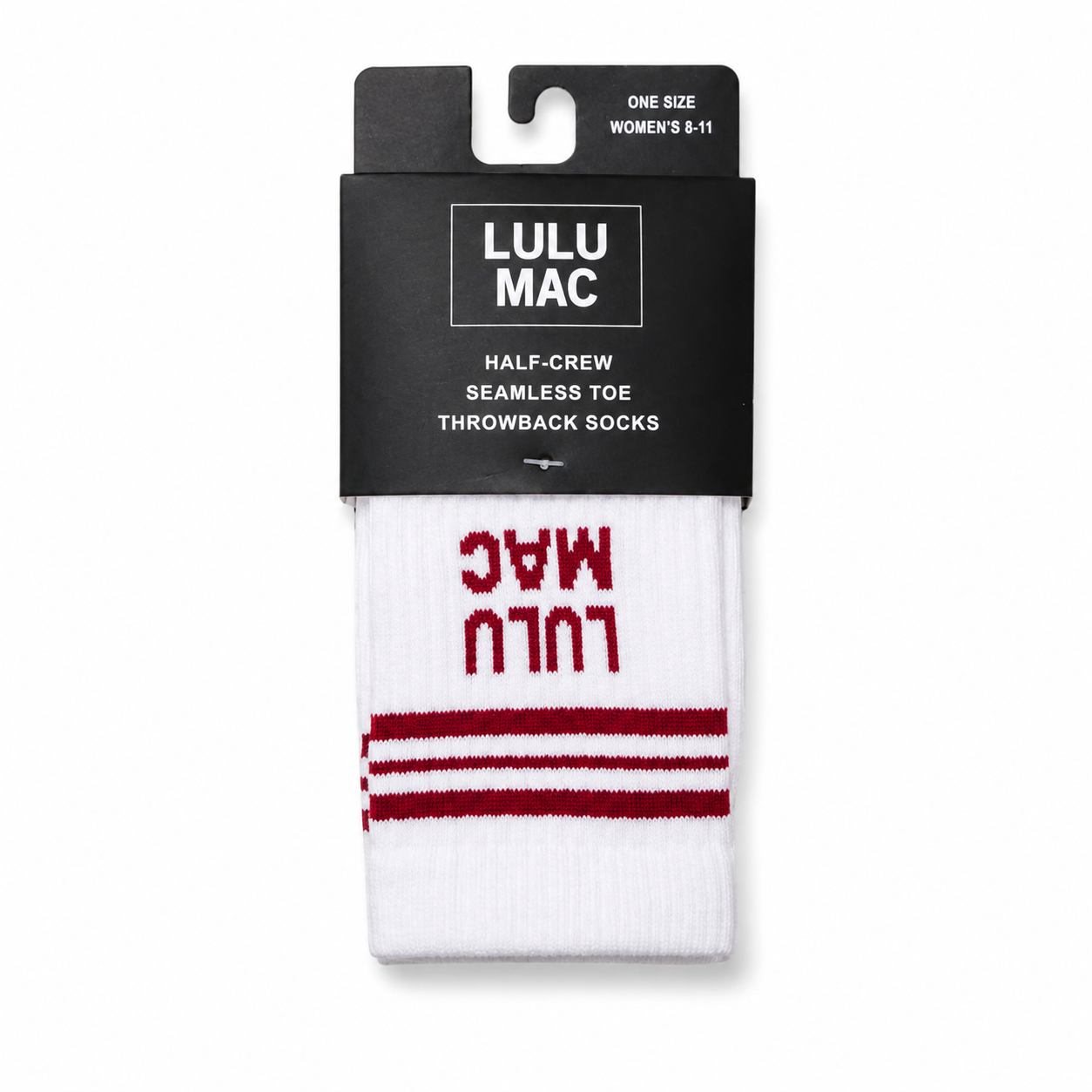 LM-SO-1001 Lulu Mac Socks Single Pair - CRIMSON