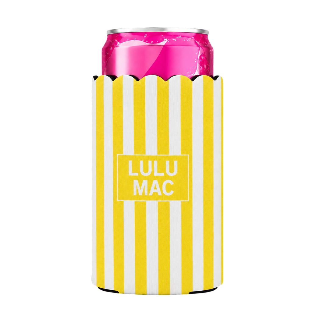 LM-SKZ-1005 Slim Can Koozie Yellow Stripe