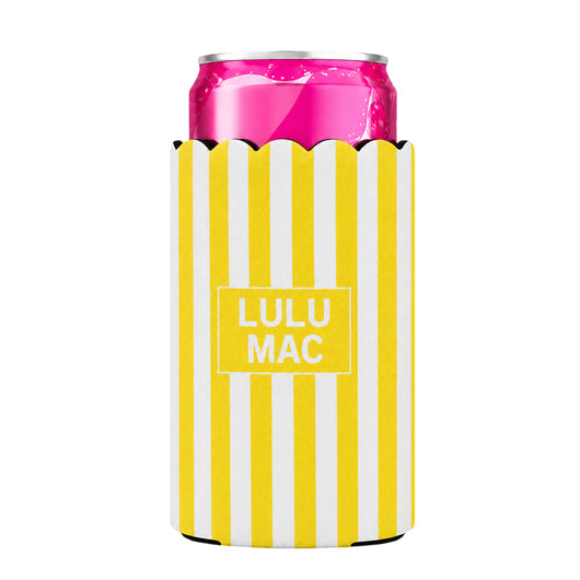 LM-SKZ-1005 Slim Can Koozie Yellow Stripe