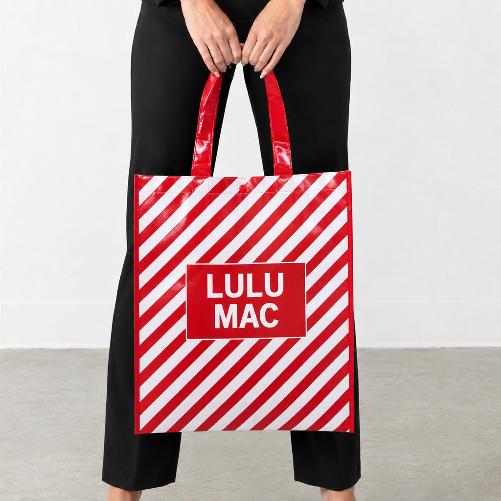 LM-BG-1004  REUSABLE TOTE - CANDY CANE
