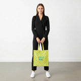 LM-BG-1004  REUSABLE TOTE -BUTTER BLUE DOT