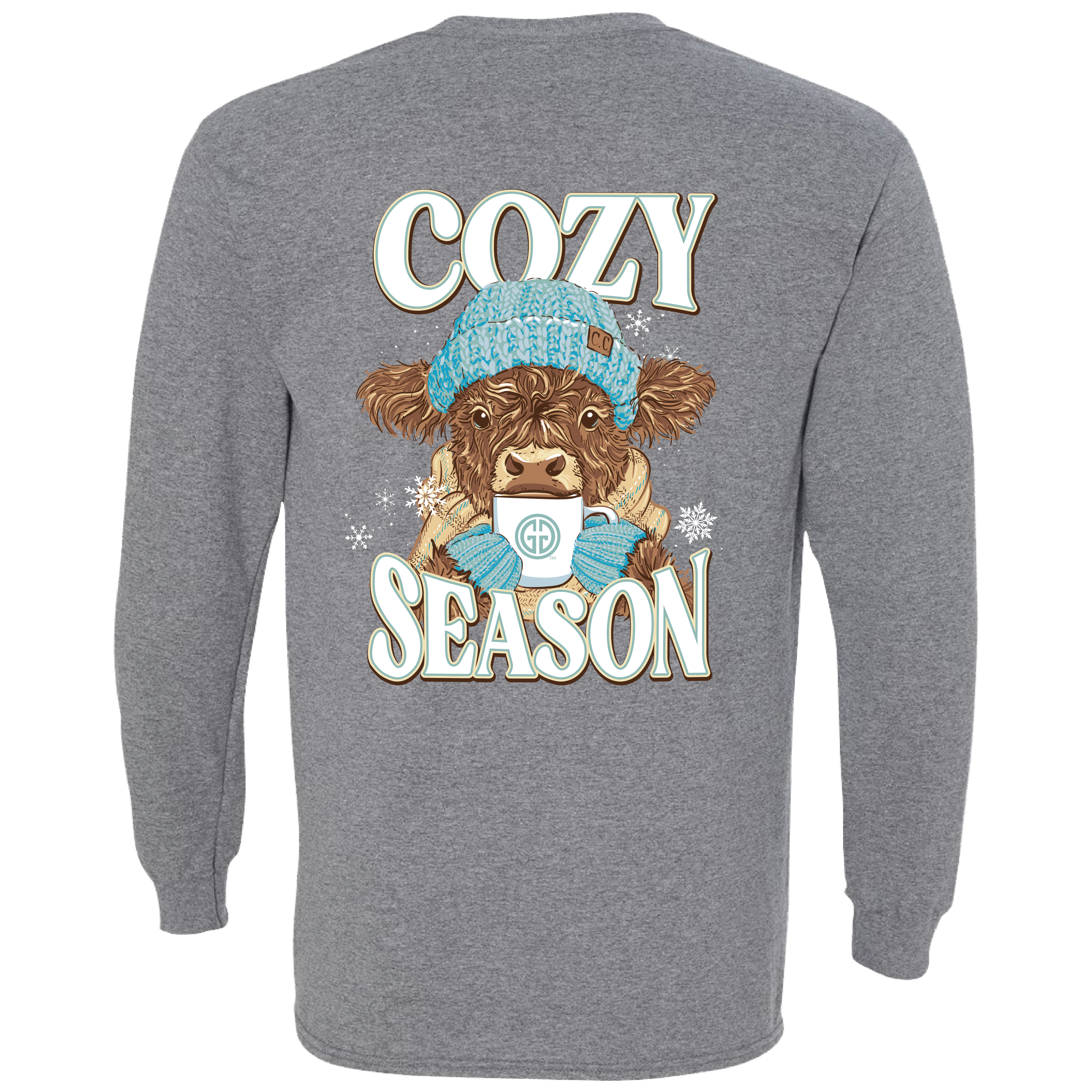 2686 Cozy Season Cow-Graphite Heather
