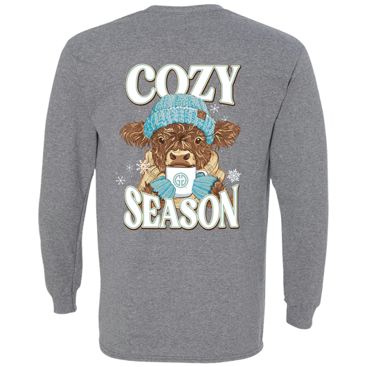 2686 Cozy Season Cow-Graphite Heather