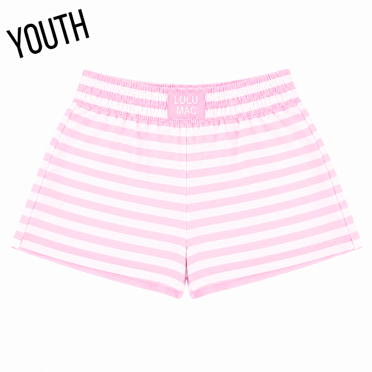KD-MC-STRIPE MONO-TAG PATCH YOUTH SHORT-LIGHT PINK