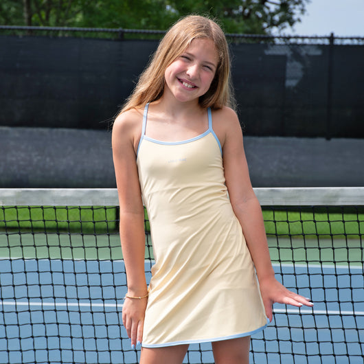 KD-DR-1000 Youth Athletic Dress - Butter/Light Blue