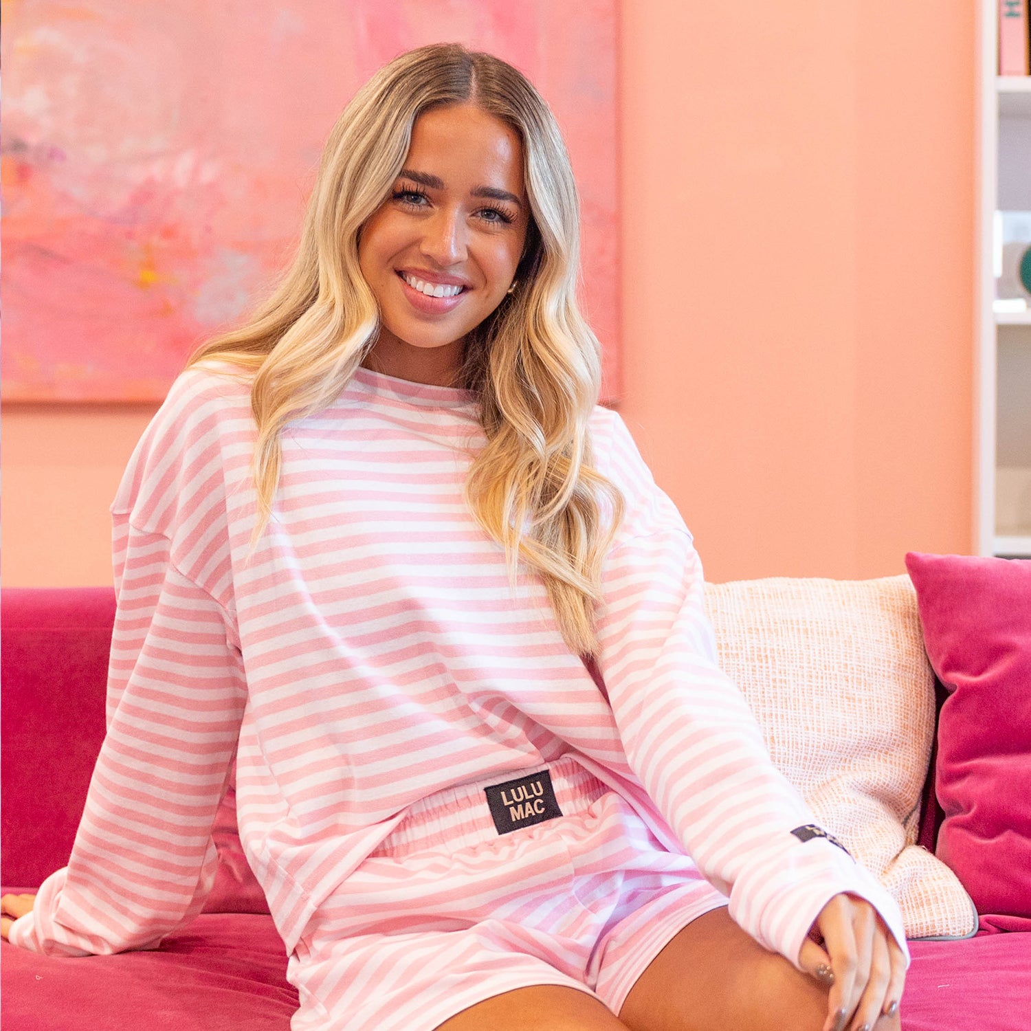 LM-STRIPE LONGSLEEVE TOP-LIGHT PINK