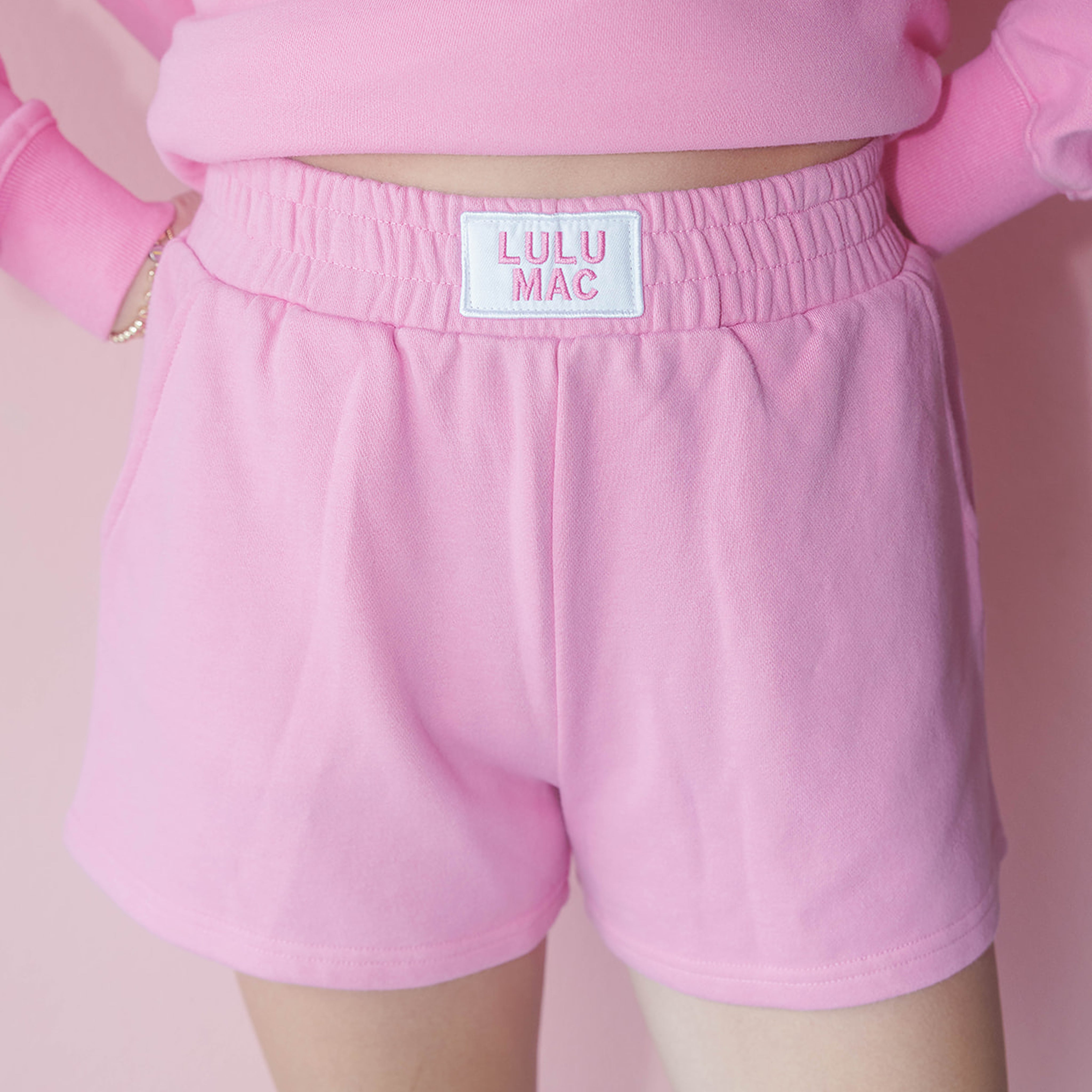 LM-SH-1001 TERRY CLOTH SHORT-BUBBLEGUM