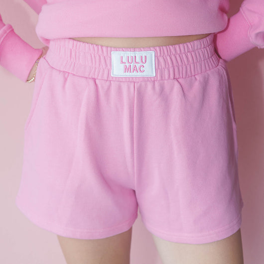 LM-SH-1001 TERRY CLOTH SHORT-BUBBLEGUM