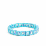 BR-RS-1002 Lt Blue Rhinestone Bracelet