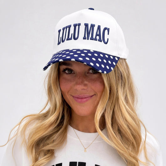 LM-CP-1002 Navy/White Dot Cap