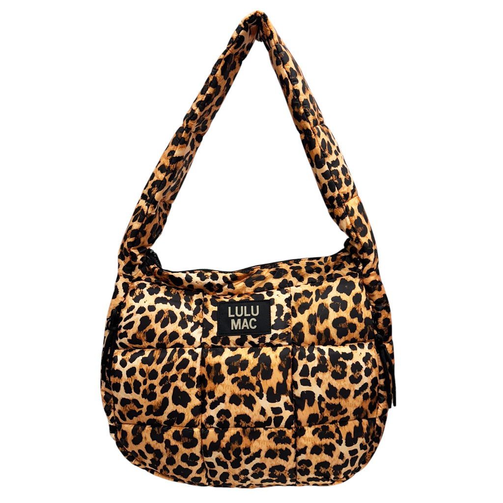 MP-8412 PUFFER TOTE BAG - LEOPARD