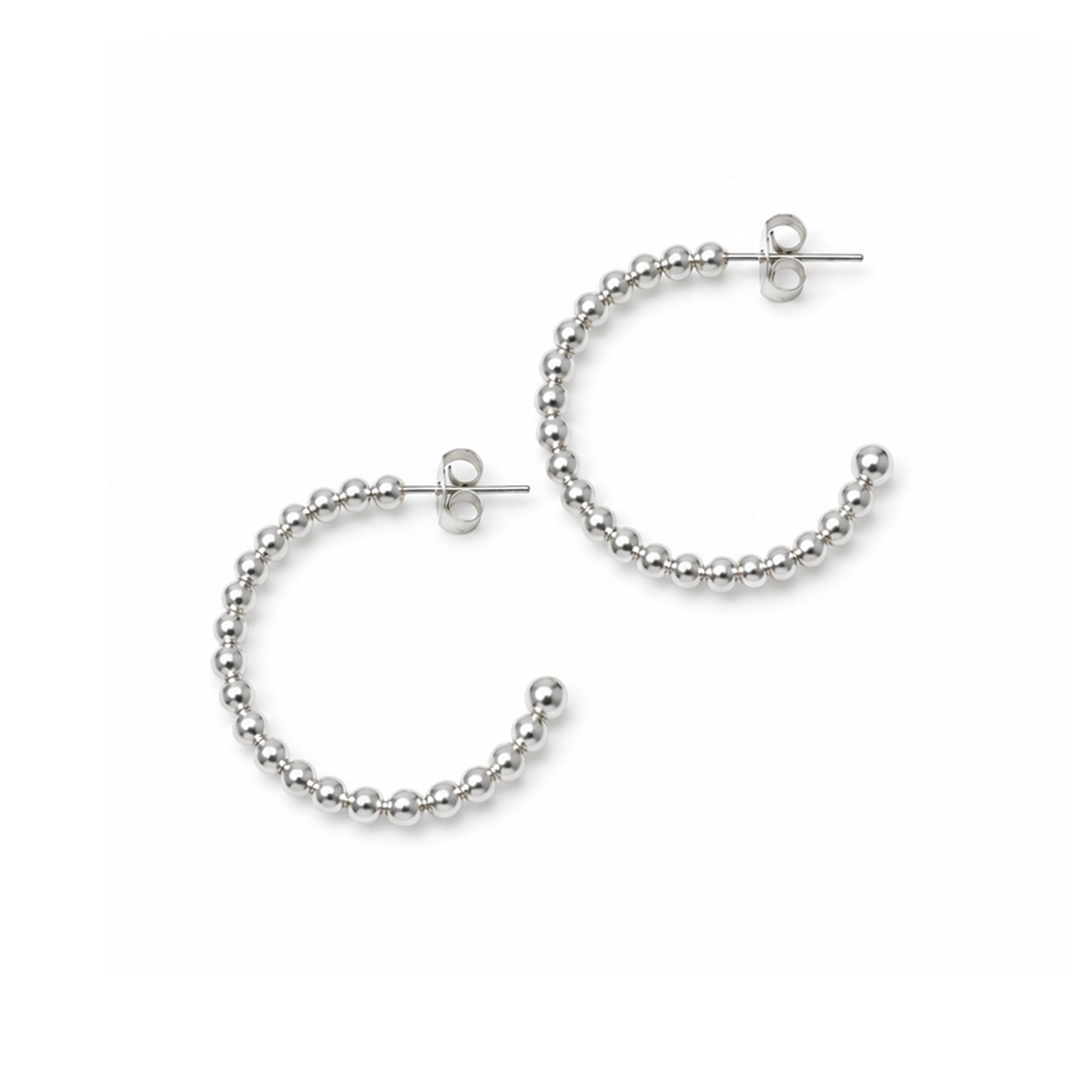 ER-HP-1000 SILVER HOOP EARRINGS