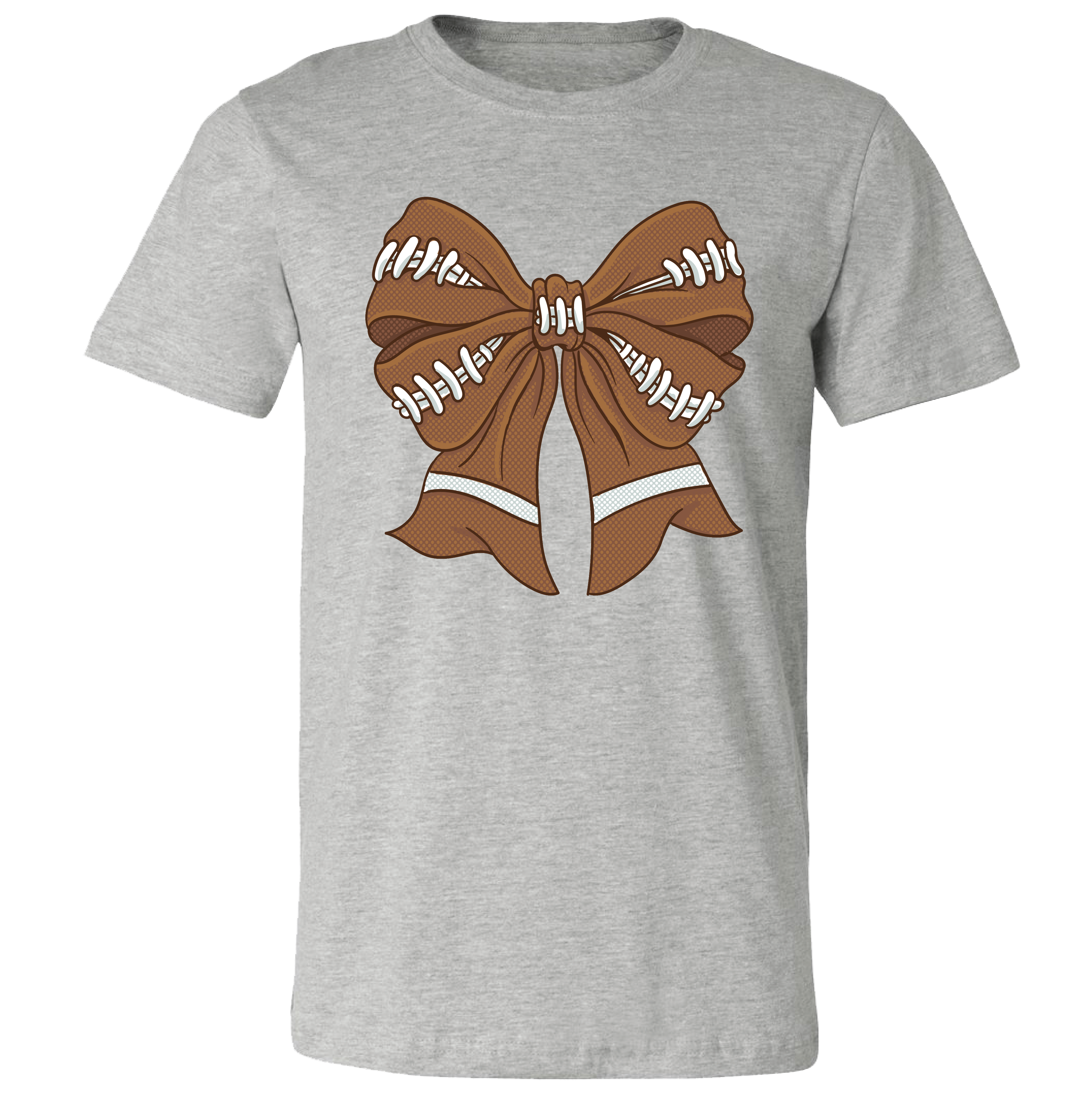 154 Football Bow-Athletic Heather