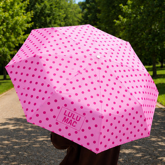 LM-UM-1000 Umbrella Pink w/ Hot Pink Dot