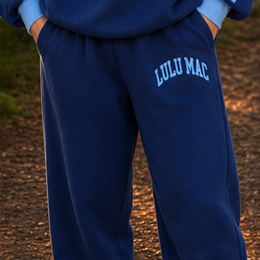 LM-PA-1009 Puff Pant- Navy/Light Blue