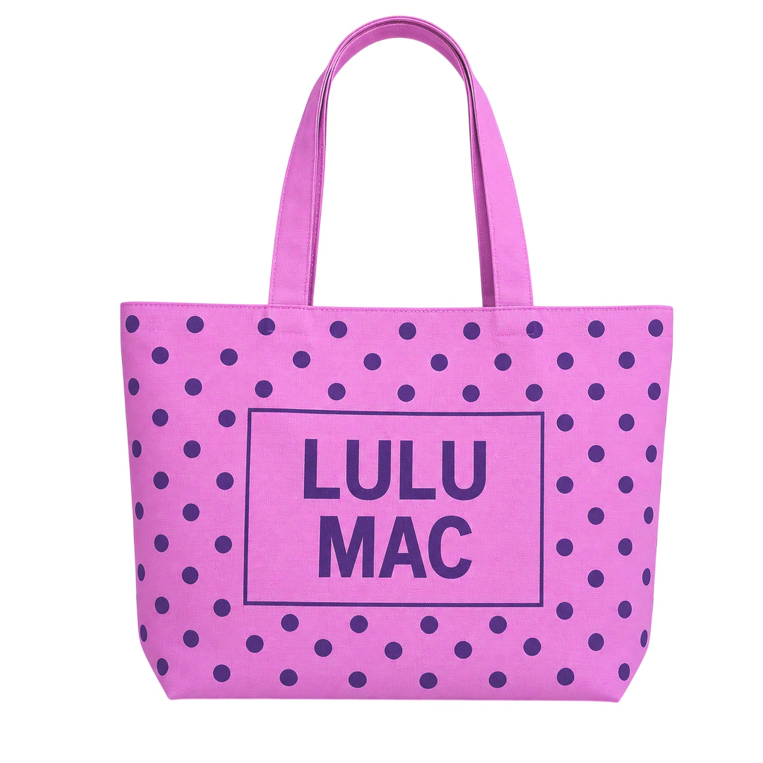 Lulu Mac Canvas Tote PD-BG-1002-PURPLE DOT