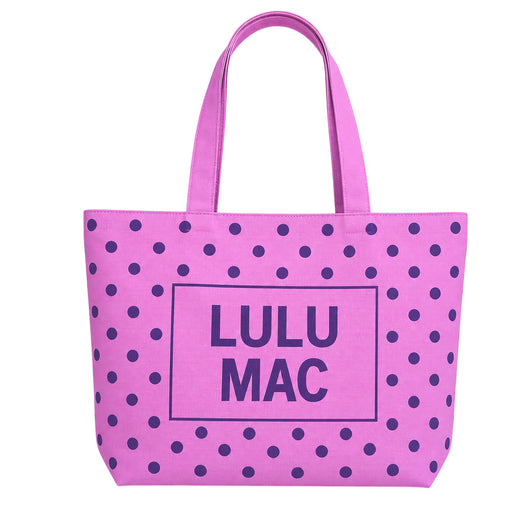Lulu Mac Canvas Tote PD-BG-1002-PURPLE DOT