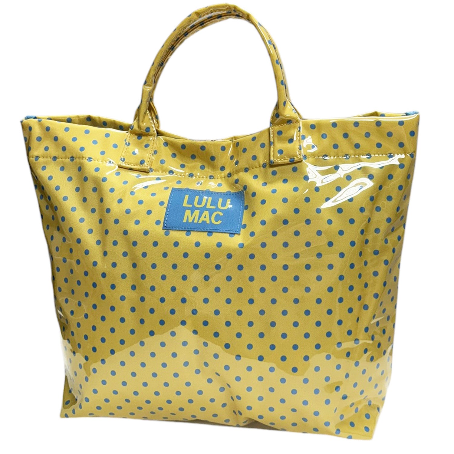 LM-BG-1003 TOTE BAG YELLOW/BLUE DOT