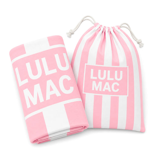 BT1413XL-Pink Stripe XL Darby Beach Towel