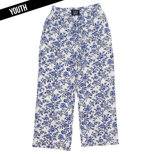 KD-KPA-1004-Blue Floral-Kids Pants