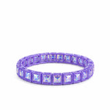 BR-RS-1002  Lavender Rhinestone Bracelet