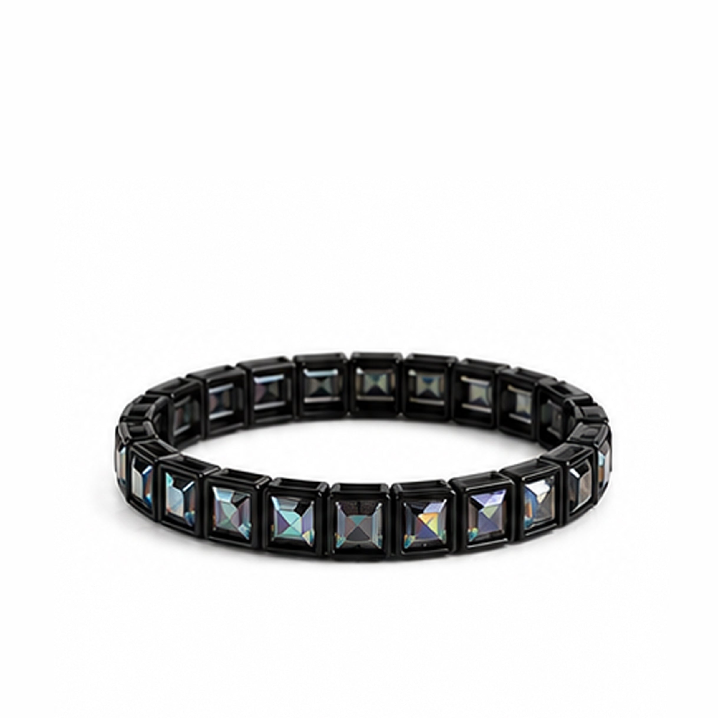 BR-RS-1002  Black Rhinestone Bracelet