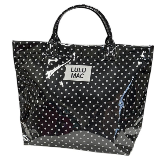 LM-BG-1003 TOTE BAG BLACK/WHITE DOT