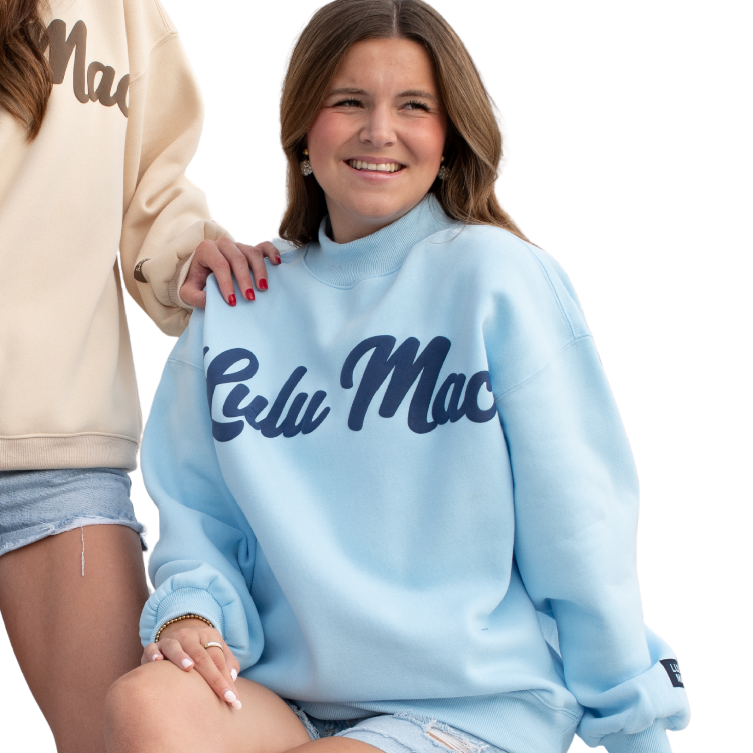 LM-SW-1020 Light Blue Sweatshirt/Navy Script