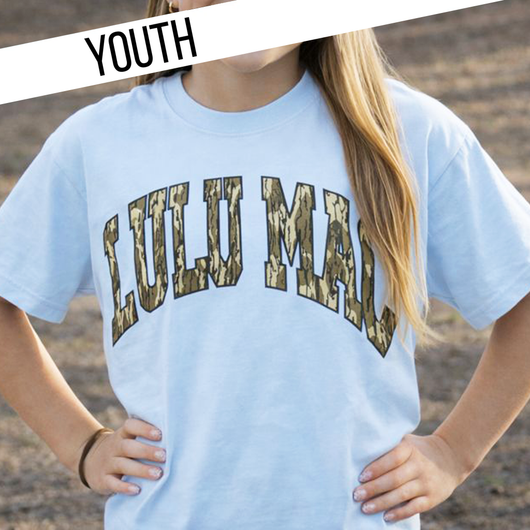 KD-MO-1000 Mossy Oak Bottomland Chambray Youth Comfort Colors Mossy Oak Tee