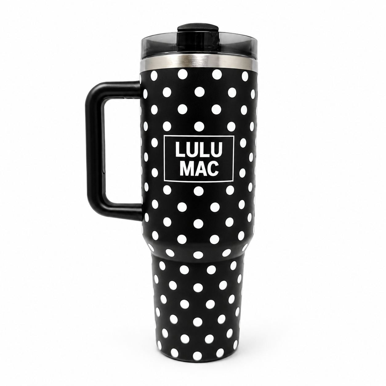 LM-DW-1000 BLACK/WHITE DOT TUMBLER