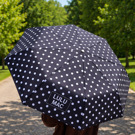 LM-UM-1000 Umbrella Black w/ White Dot