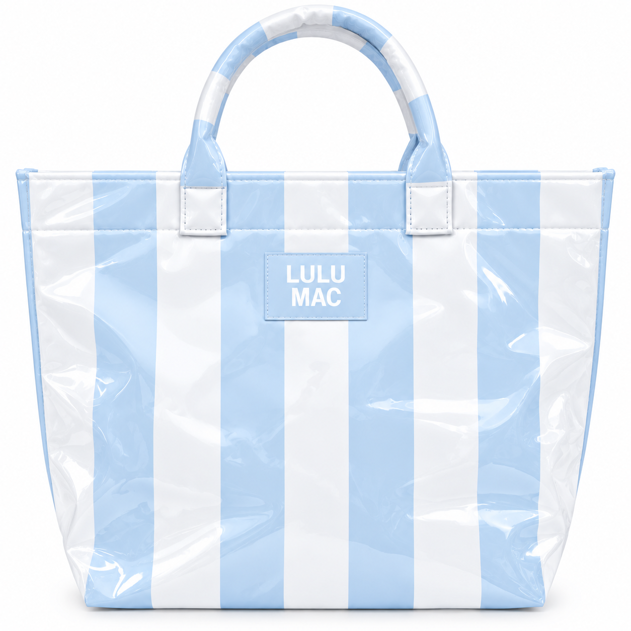 LM-BG-1003 TOTE BAG LT BLUE/WHT STRIPE