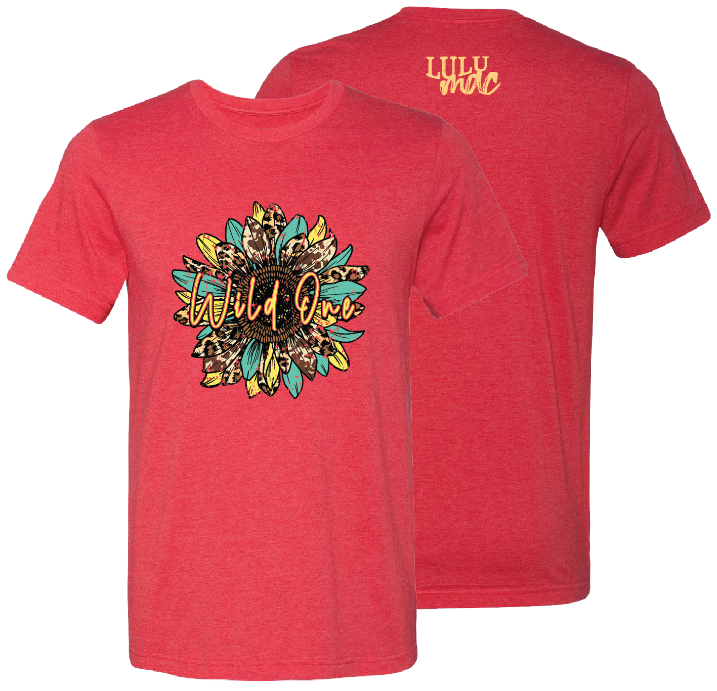 132 Wild One Sunflower Heather Red