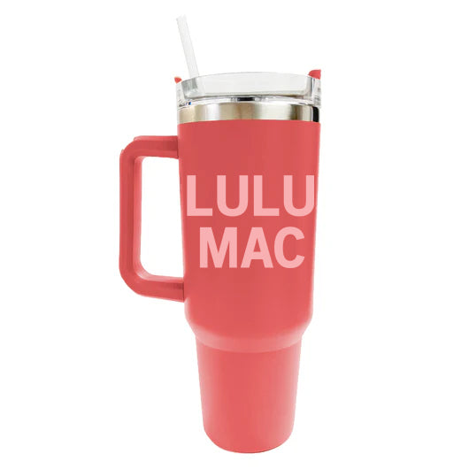 SC-4412-LM Morgan Tumbler Coral with Lt. Pink Logo