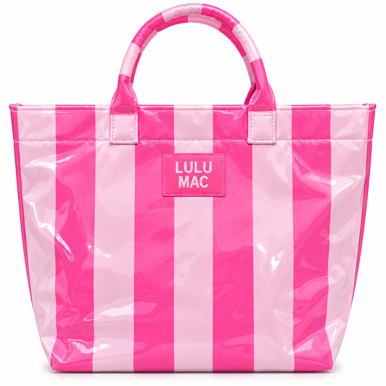 LM-BG-1003 TOTE BAG LT PINK/BUBBLEGUM STRIPE