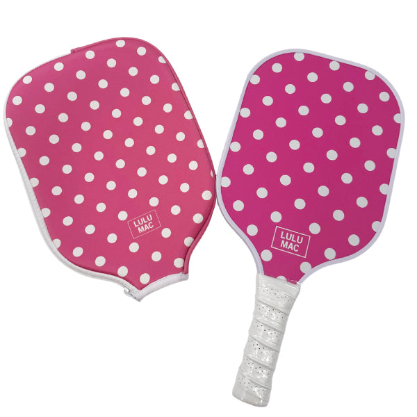 PB-PD-8112 Hot Pink/White Dot Pickleball Paddle