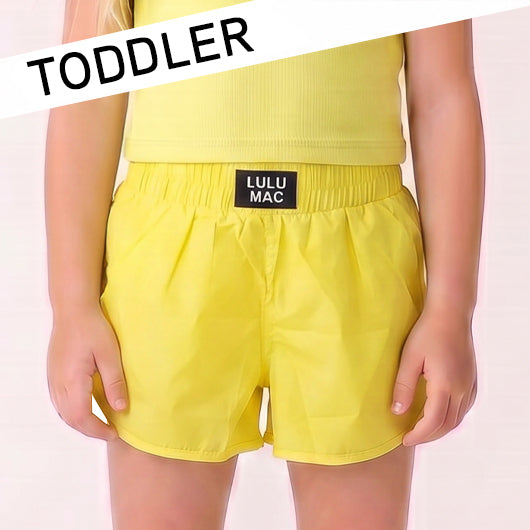 TD-SH-1000- NEON YELLOW TODDLER SOLID SHORT