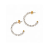 ER-HP-1000 PEARL HOOP EARRINGS