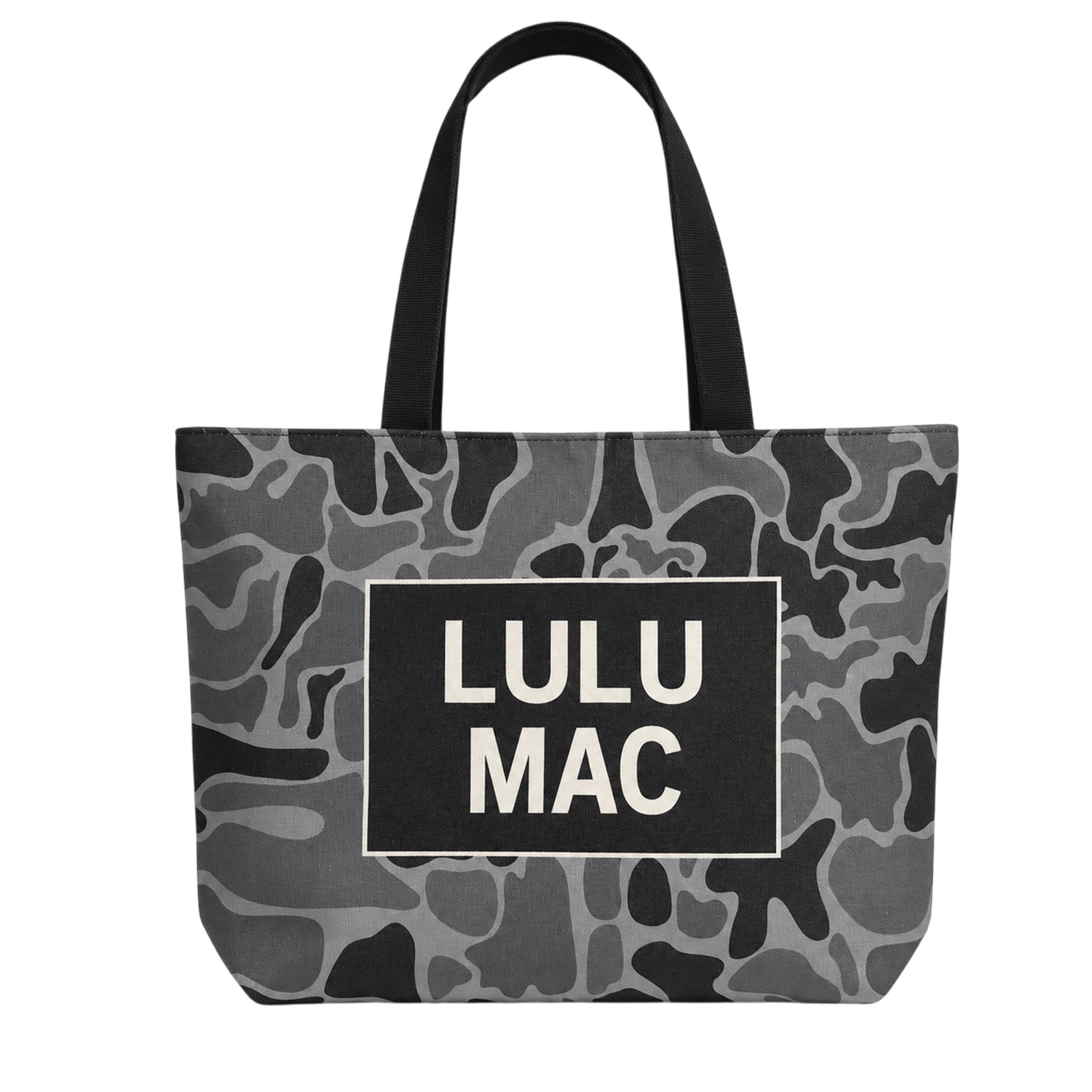 Lulu Mac Canvas Tote LM-BG-1002-Black Camo