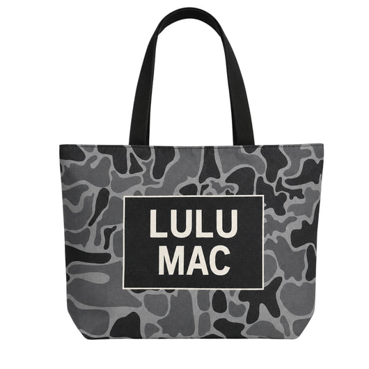 Lulu Mac Canvas Tote LM-BG-1002-Black Camo