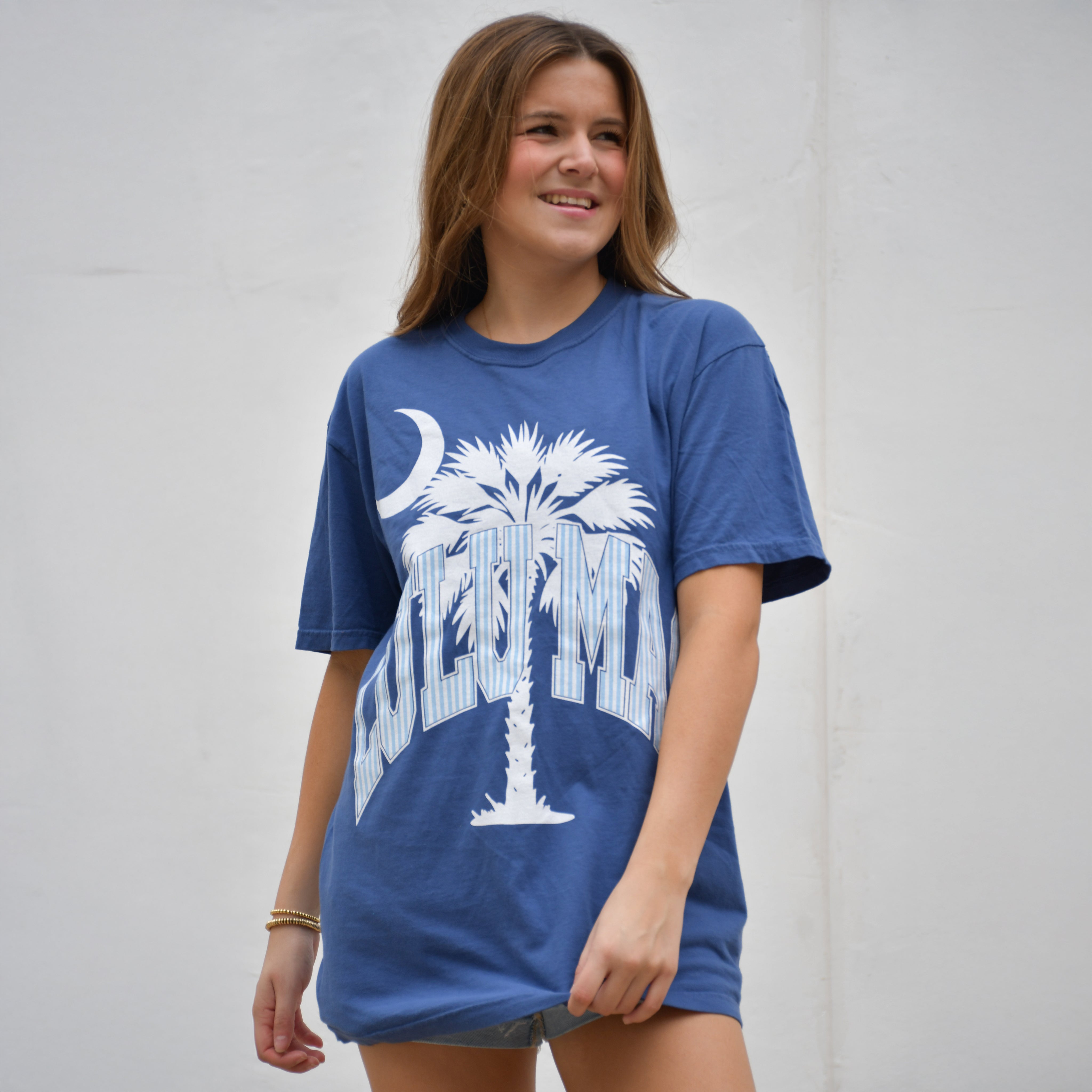 LM-PM-1005 Palmetto Moon Adult China Blue Comfort Colors Tee