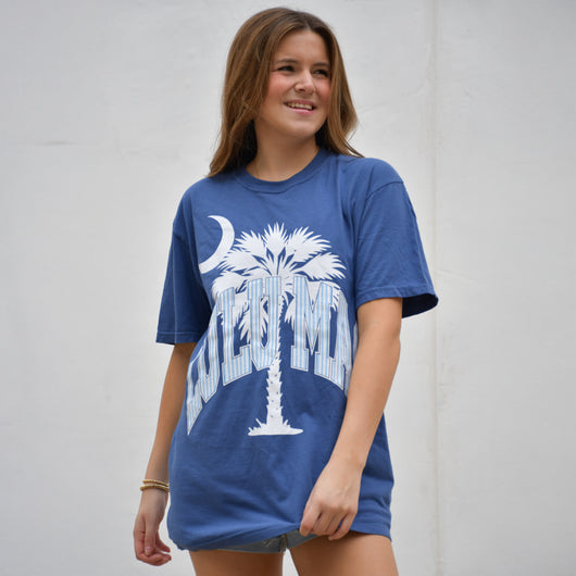 LM-PM-1005 Palmetto Moon Adult China Blue Comfort Colors Tee