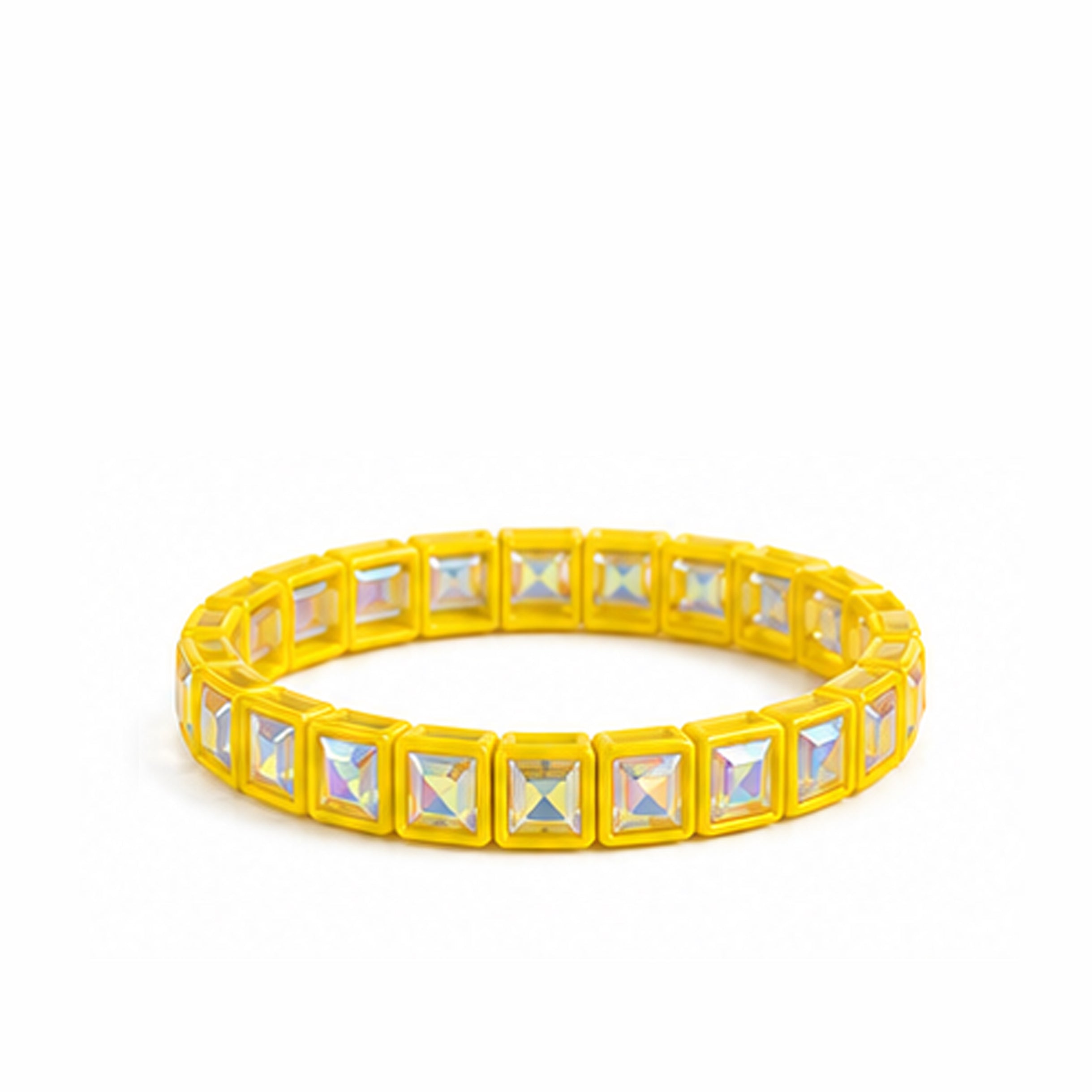 BR-RS-1002 Yellow Rhinestone Bracelet