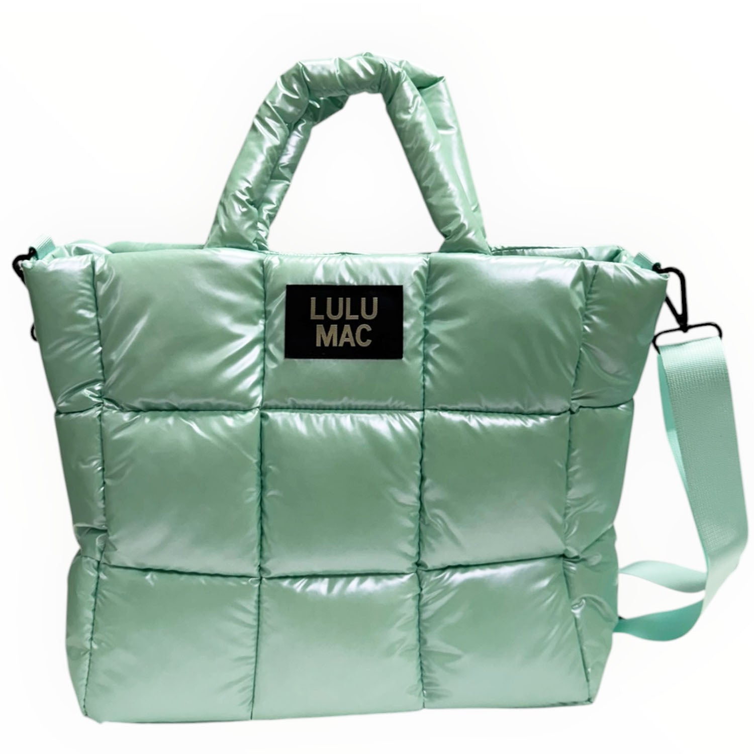 MP-8273 Large Puffer Metallic Handbag-Mint