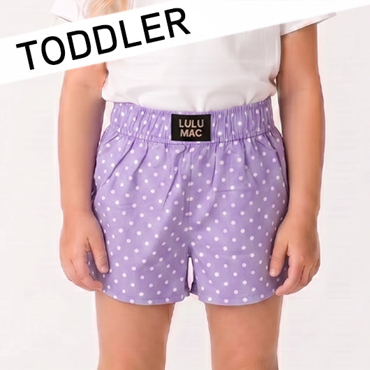 TD-SH-1010 Lavender Mini Polka Dot TODDLER SHORT