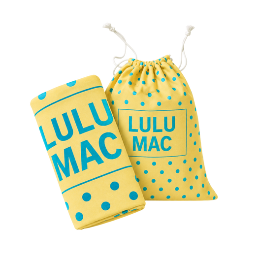 BT1413XL-Yellow/Blue Dot XL Beach Towel