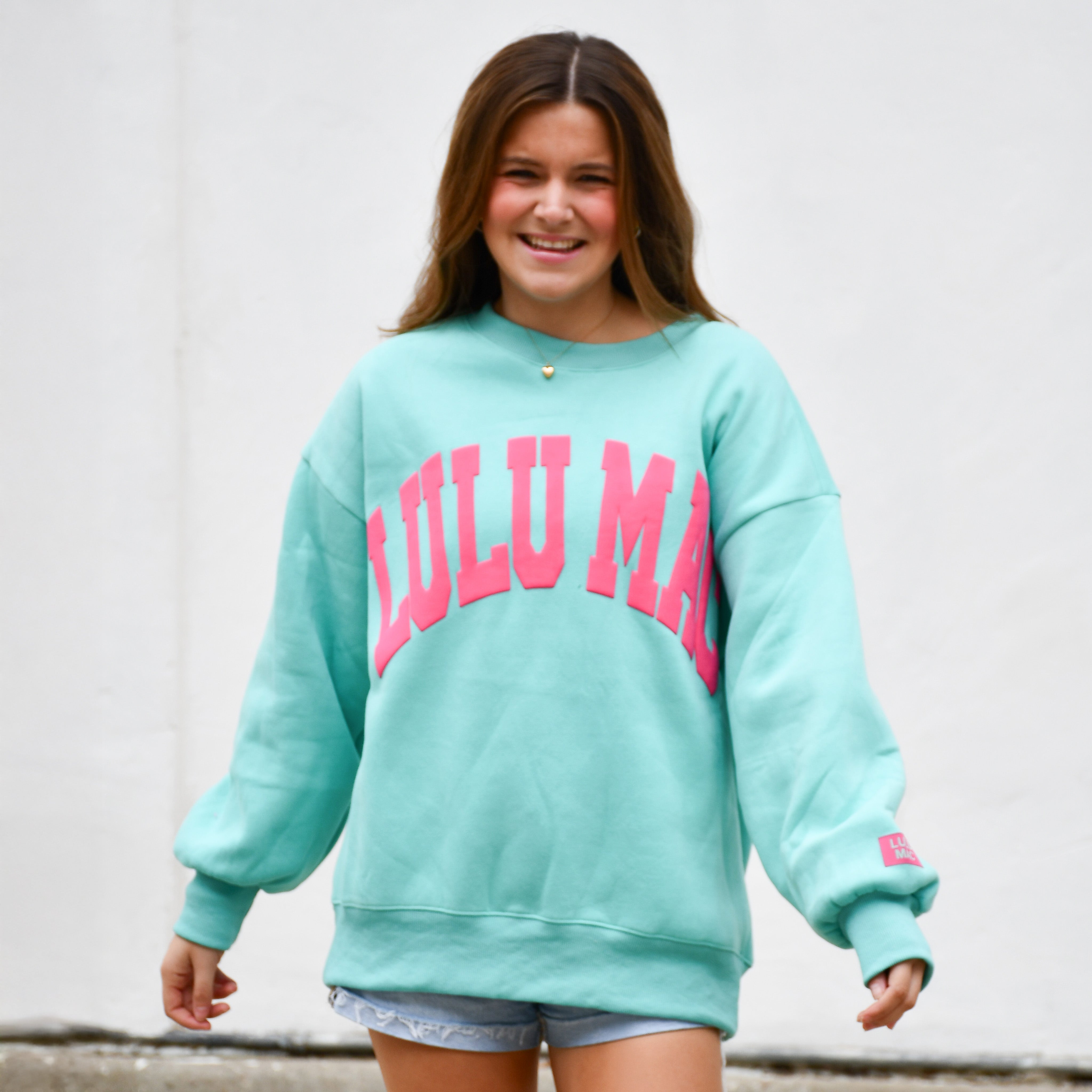 LM-SW-1007 Mint/Hot Pink Puff
