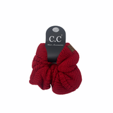 SCR-04 C.C KNIT SCRUNCHIE RED